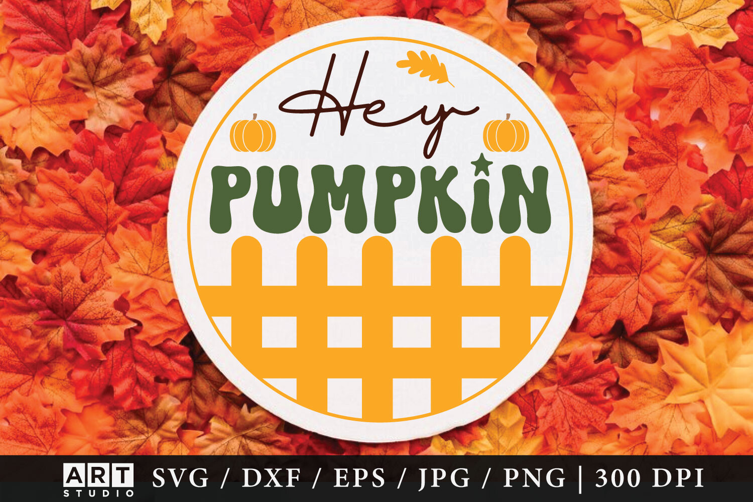 Hello Fall Rounds Png Hello Pumpkin Fall Round SVG PNG Graphic by CraftArtStudio · Creative ...
