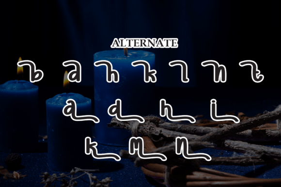 Magic Candle Font PNG with transparent background - Preview 6
