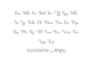 Applescript Font Apple Script Embroidery Font · Creative Fabrica