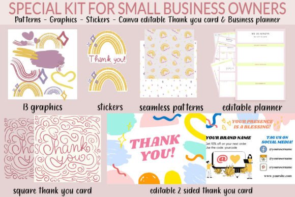 Business Kit - Patterns, Stickers, Cards