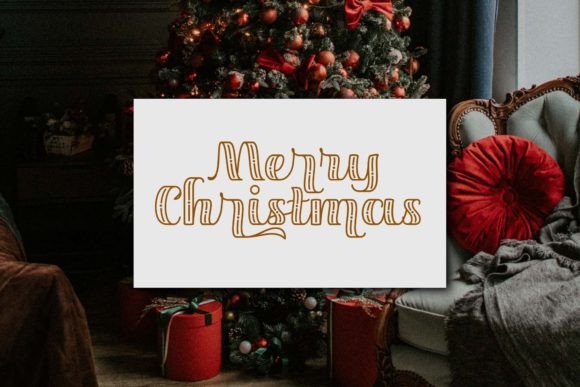 Christmas Lovely Font PNG with transparent background - Preview 1