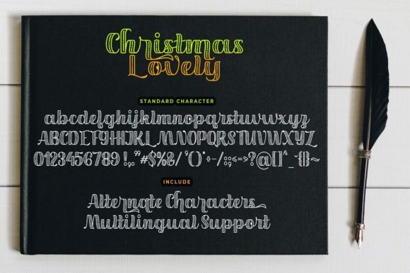 Christmas Lovely Font PNG with transparent background - Preview 6