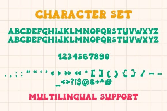 Rainbow Night Font PNG with transparent background - Preview 4