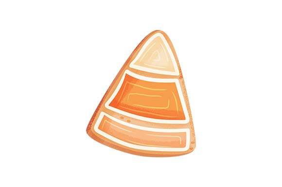 Candy Corn Cookie - Watercolor