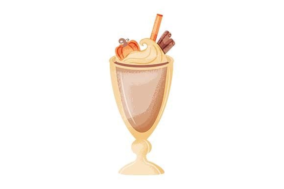 Fall Pumpkin Drink - Watercolor