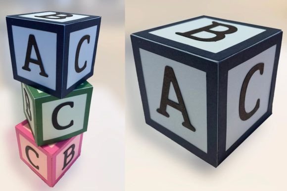 3D Letters Alphabet Blocks a-z Geburtstage 3D SVG-Plotterdatei Von 3D SVG Crafts