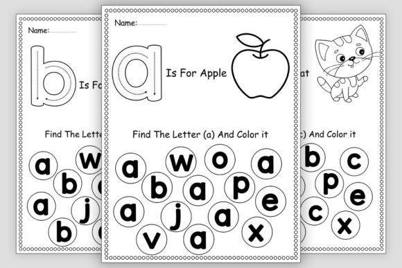 Preschool Alphabet Coloring Worksheets Graphic by TheStudyKits ...