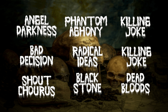 Bloodes Font PNG with transparent background - Preview 3