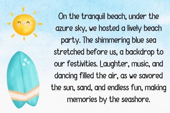 Blue Sea Party Font - Preview 1