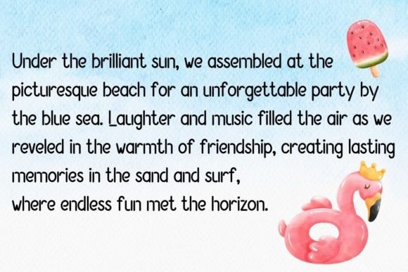 Blue Sea Party Font - Preview 2