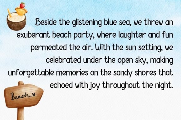 Blue Sea Party Font - Preview 3