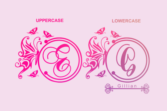 Butterfly Monogram Font - Preview 1
