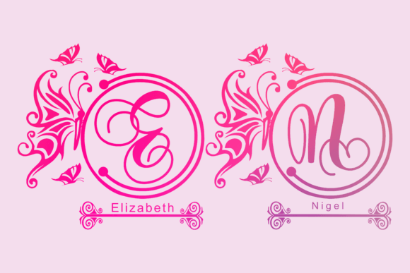 Butterfly Monogram Font - Preview 2