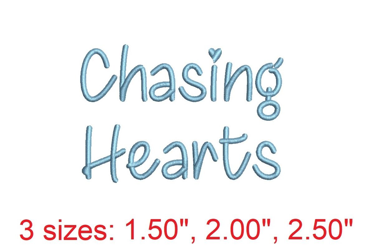 Chasing Heart Embroidery Font
