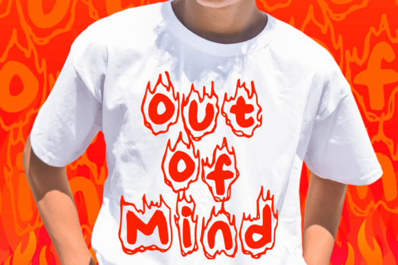 Cute Fire Font PNG with transparent background - Preview 2