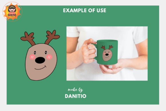 Cute Reindeer Font PNG with transparent background - Preview 4