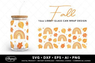 Fall Rainbow Libbey Glass Wrap Svg Graphic by artbysugu · Creative Fabrica