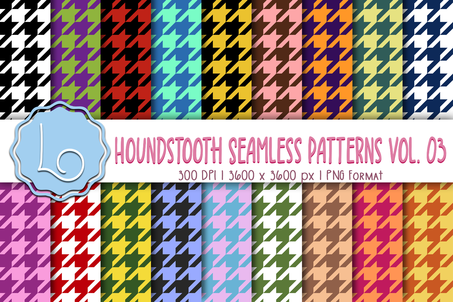 Houndstooth Seamless Patterns Vol. 03 Graphic by La Oliveira · Creative ...