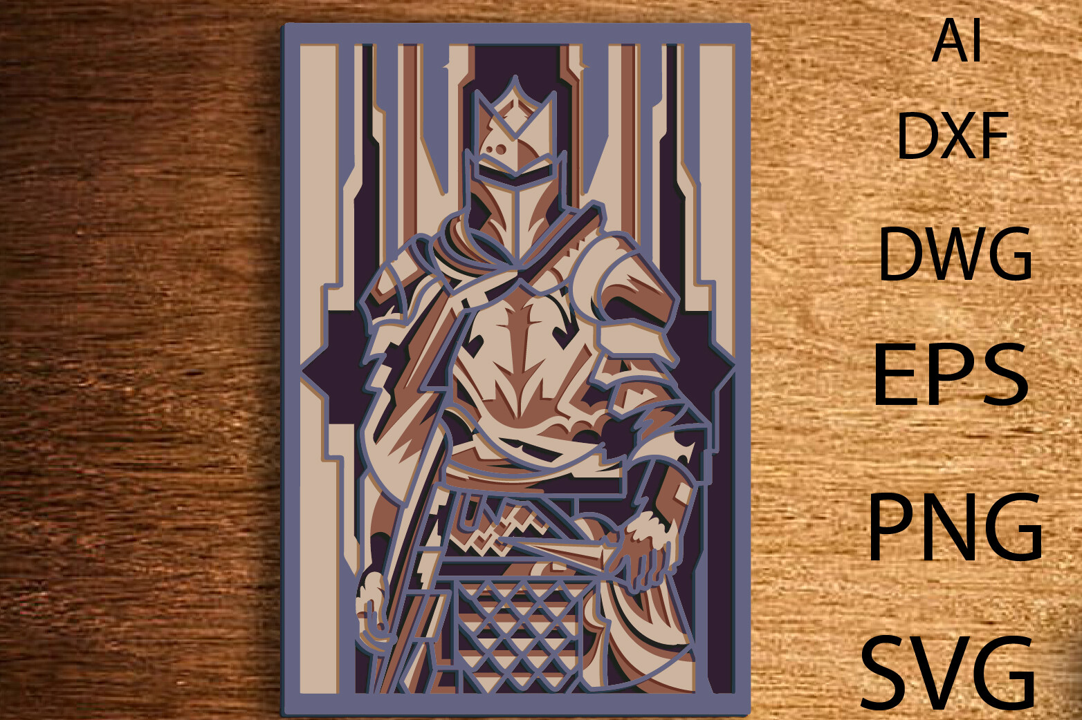 Knight Art Multilayer Svg Fantasy Poster