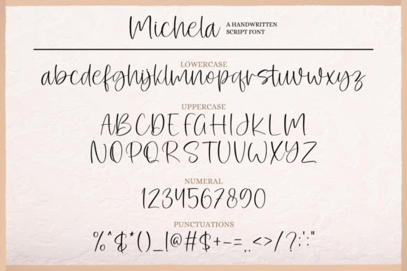 Michela Font PNG with transparent background - Preview 6