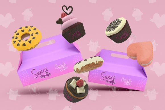 Mini Cupcake Font PNG with transparent background - Preview 2