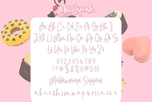 Mini Cupcake Font PNG with transparent background - Preview 3