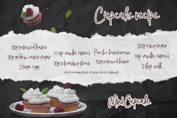 Mini Cupcake Font PNG with transparent background - Preview 4
