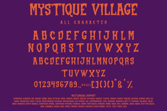 Mystique Village Font PNG with transparent background - Preview 5
