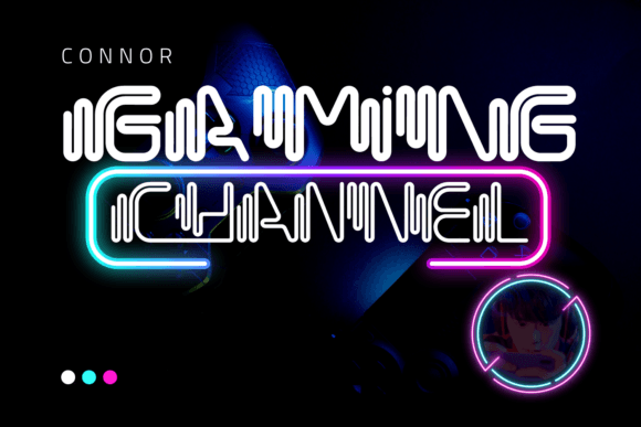 Neon Lamp Font PNG with transparent background - Preview 2
