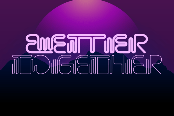 Neon Lamp Font PNG with transparent background - Preview 3