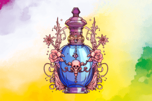 Pastel Goth Perfume Bottles Clipart Graphic by Naznin sultana jui ...