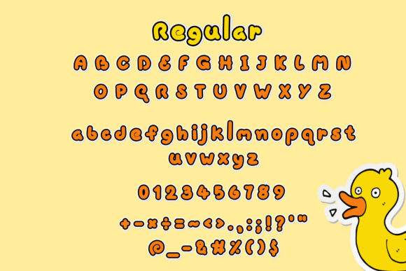 Quack Font PNG with transparent background - Preview 1