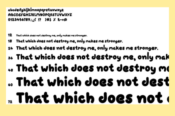 Quack Font PNG with transparent background - Preview 2