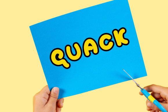 Quack Font PNG with transparent background - Preview 3