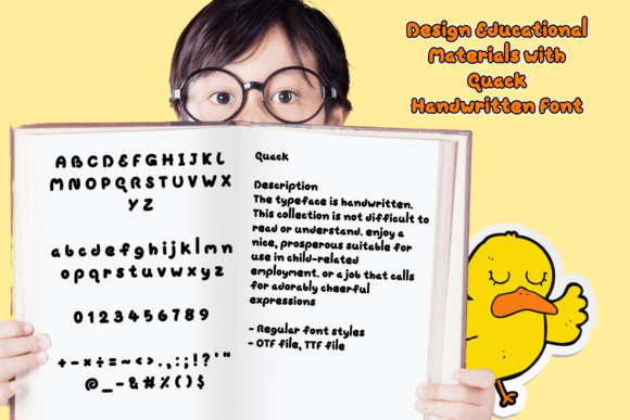 Quack Font PNG with transparent background - Preview 5