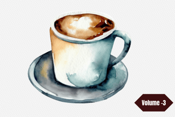 Watercolor Coffee Time Clipart Png Graphics