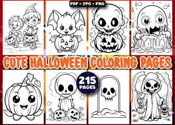215 Cute Halloween Coloring Pages for a Big Activity Book