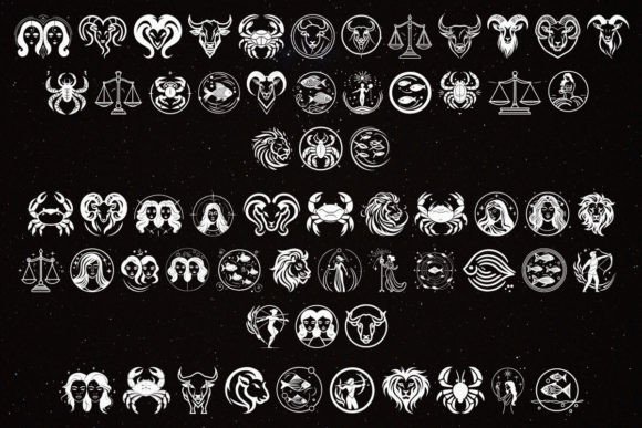 Cosmic Zodiac Signs Font - Preview 1