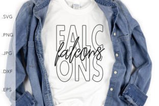Falcons Stacked and Cursive Mascot Graphic by studio8586 · Creative Fabrica
