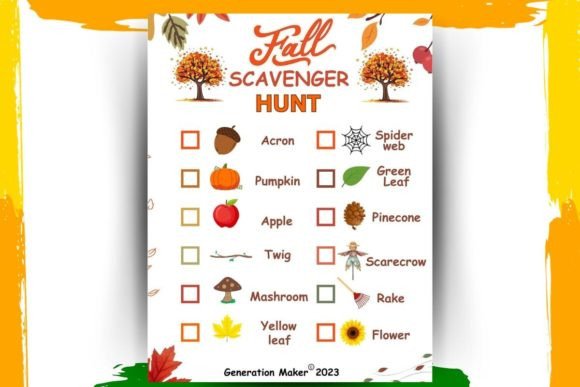 Fall Scavenger Hunt Game for Kids