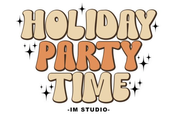 Groovy Stacked Font PNG with transparent background - Preview 3