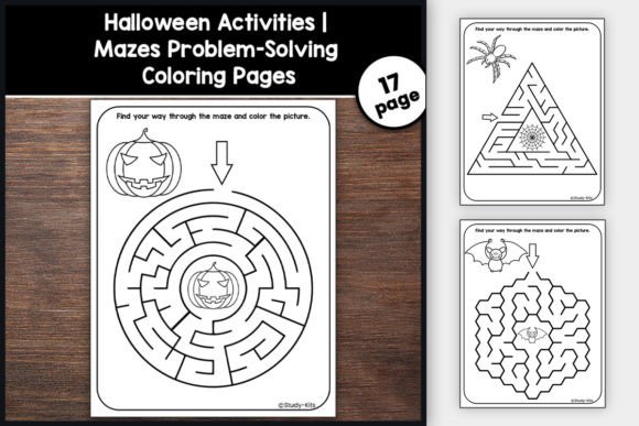 Halloween Mazes Motor Activities for Kid