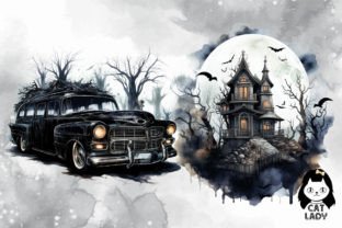 Horror Halloween Watercolor Clipart Graphic by Cat Lady · Creative Fabrica