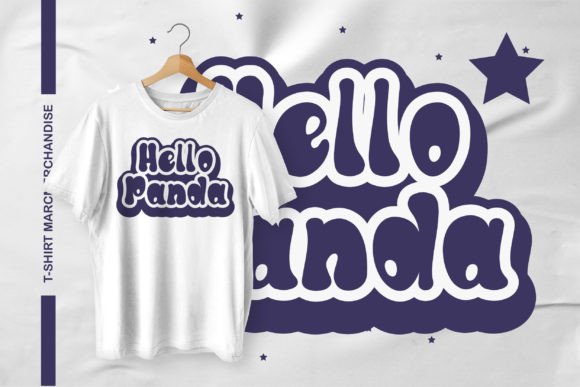 Panda Groovy Font PNG with transparent background - Preview 1