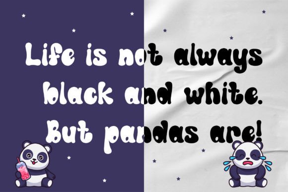Panda Groovy Font PNG with transparent background - Preview 3