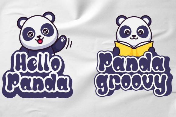 Panda Groovy Font PNG with transparent background - Preview 4