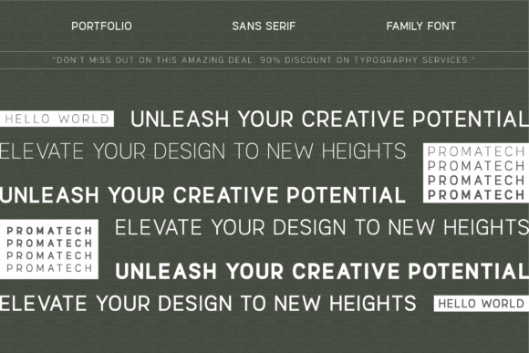 Promatech Font PNG with transparent background - Preview 1