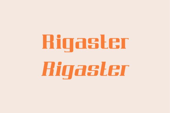 Rigaster Font font preview - 1