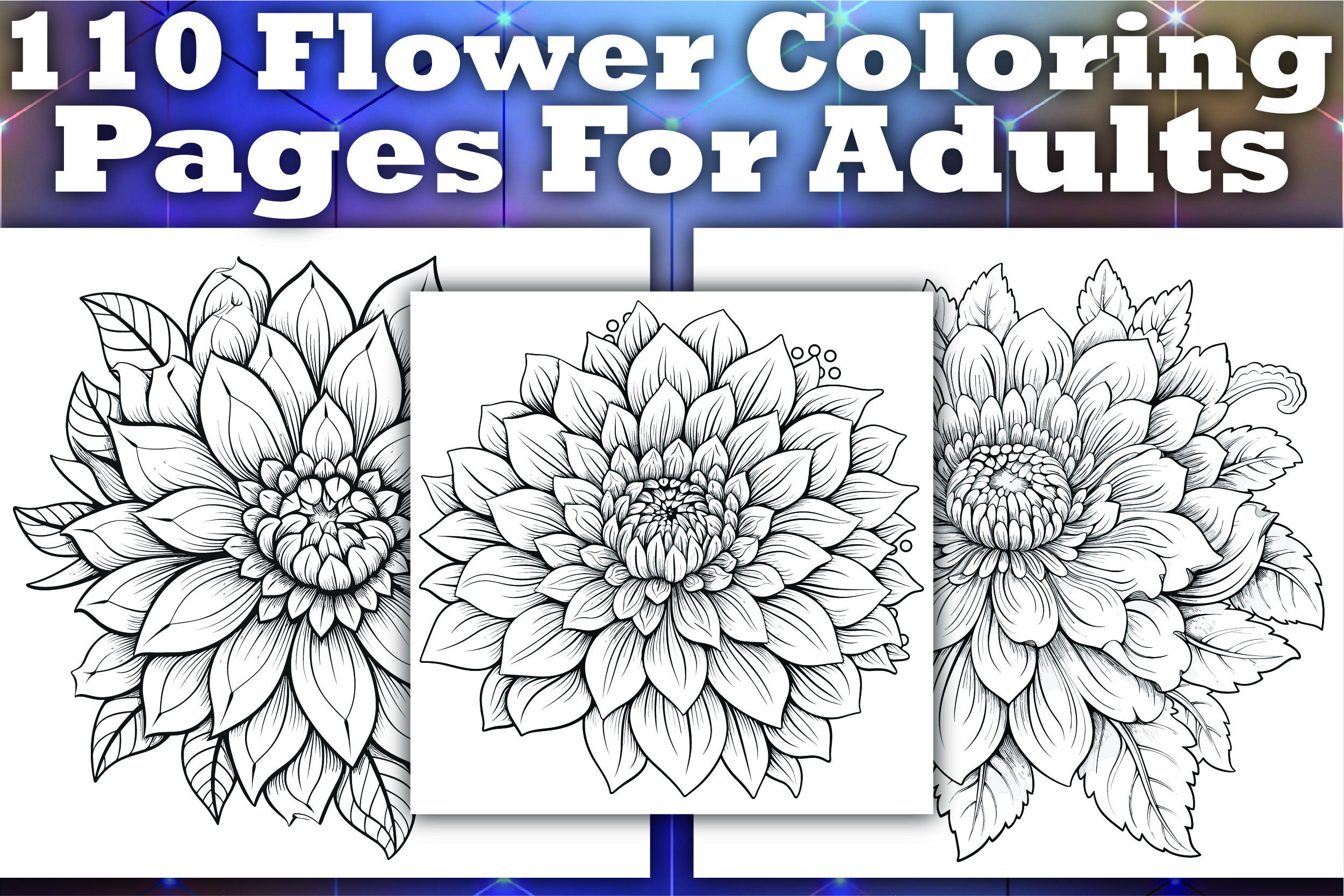 110Beautiful Flower Coloring Pages - KDP