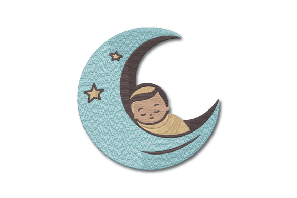 Baby Sleeping on Moon